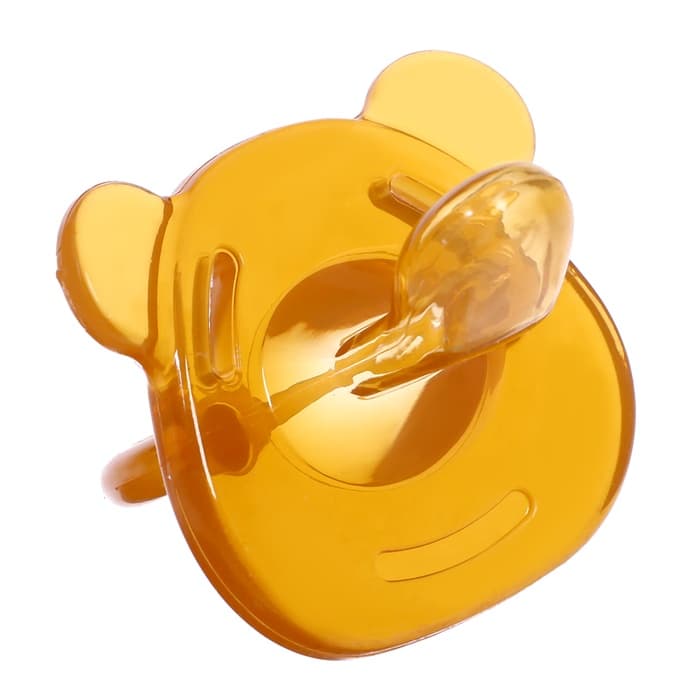 Пустышка с держателем «Мишка», набор в контейнере, коричневый