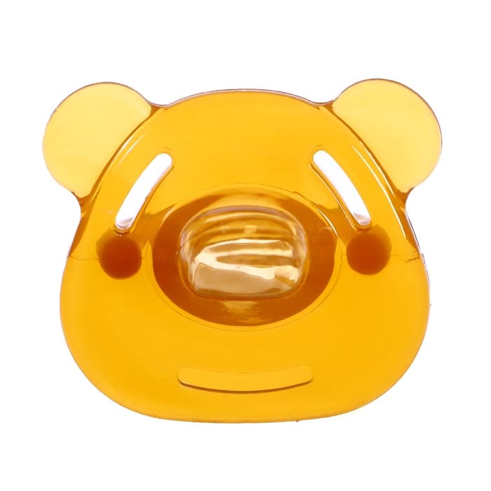 Пустышка с держателем «Мишка», набор в контейнере, коричневый