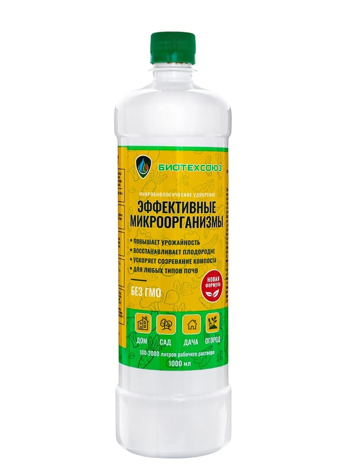 Удобрение «Биотехсоюз», стимулятор, для всех видов культур, биоудобрение,1 л