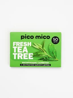 Матирующие салфетки с экстрактом зеленого чая, 50 шт., PICO MICO
