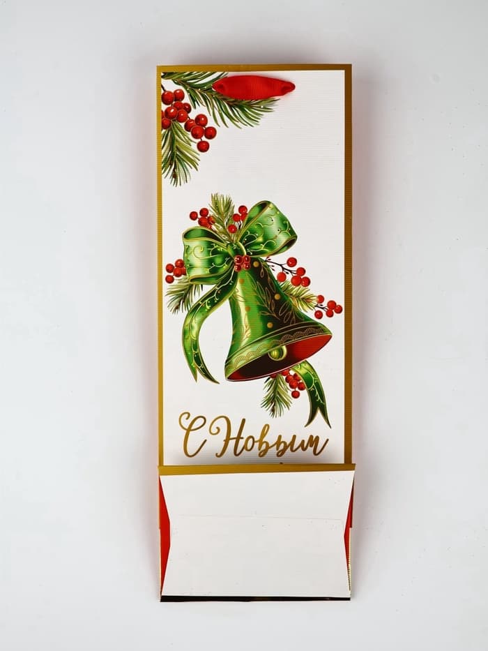 Набор пакетов под бутылку подарочных «С Новым годом», 3 шт., тиснение, 36×13×10 см