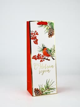 Набор пакетов под бутылку подарочных «С Новым годом», 3 шт., тиснение, 36×13×10 см