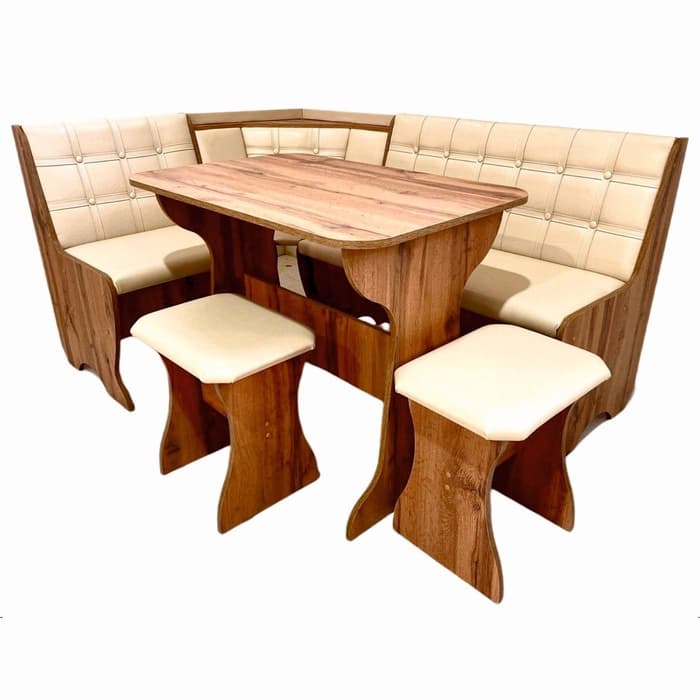 Кухонный уголок «КУ-19/1/4М», со столом, с табуретами, цвет дуб вотан