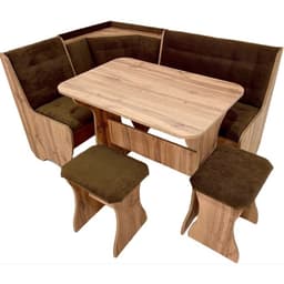 Кухонный уголок «КУ-1 Л/4 М», со столом, с табуретами, цвет дуб вотан Т-31