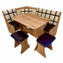 Кухонный уголок «КУ-19 Л/4М», со столом, с табуретами, цвет дуб вотан