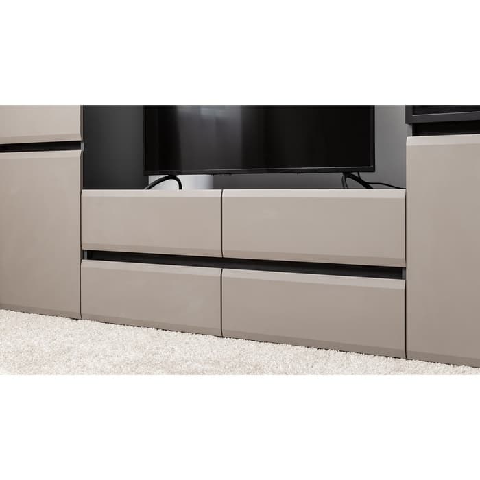 Гостиная «МОБИ. Сидней» комплект из 5 модулей, 2649×413×2052 мм, цвет антрацит/веллюто капучино