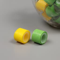 Клейкая лента пластик в банке «Зелёный и жёлтый», набор 40 шт., 1.2 см, дл. 0.9 м, 7×7×9 см