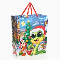 Пакет подарочный новогодний «Счастливого Нового года» 40×49×19 см, упаковка, Микки Маус