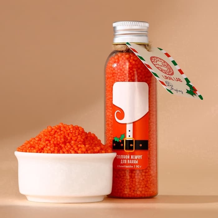 Жемчуг для ванны URAL LAB «Дед Мороз», 85 г, аромат глинтвейна