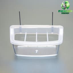 Кормушка для птиц, 11.7×6.3×5.5 см, внутренняя, с разделителем, пластик, прозрачная