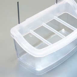 Кормушка для птиц, 11.7×6.3×5.5 см, внутренняя, с разделителем, пластик, прозрачная