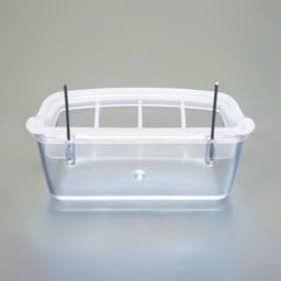 Кормушка для птиц, 11.7×6.3×5.5 см, внутренняя, с разделителем, пластик, прозрачная