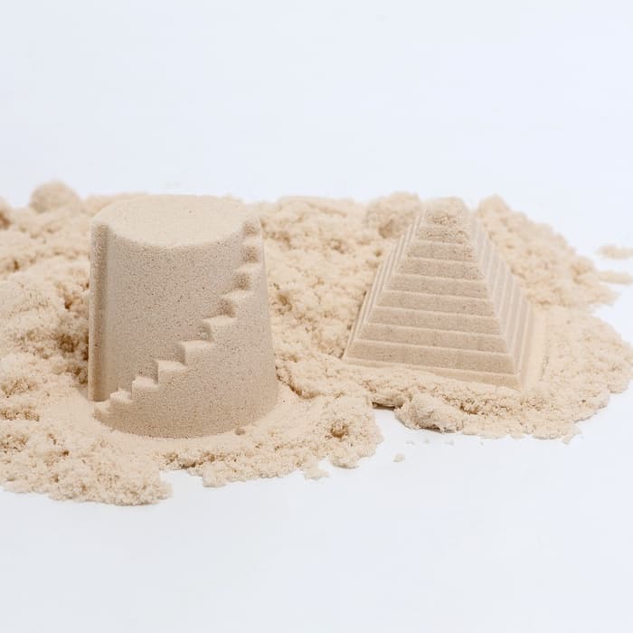 Кинетический песок, 2 формочки, 200 г, белый