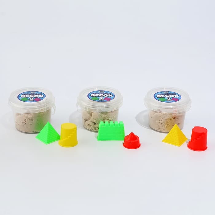 Кинетический песок, 2 формочки, 200 г, белый