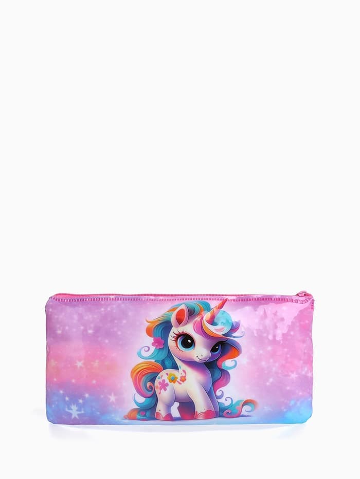 Косметичка-пенал на молнии, с ярким изображением, разноцветная
