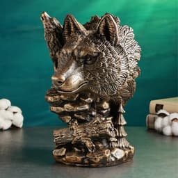 Фигура гипс «Волк» 24×22×33 см, под бронзу