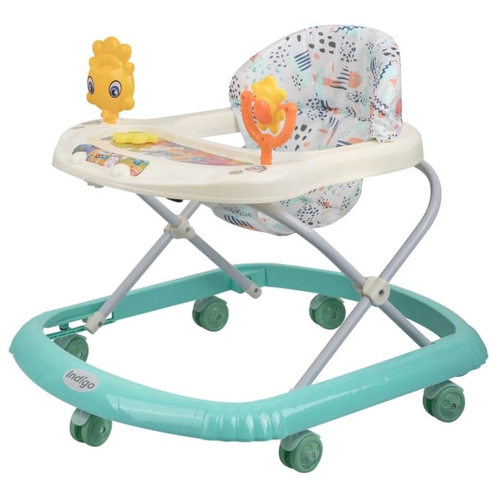 Ходунки «Солнышко», 7 колес, музыкальные игрушки, бирюзовый