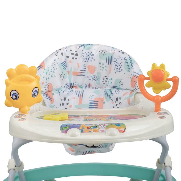 Ходунки «Солнышко», 7 колес, музыкальные игрушки, бирюзовый