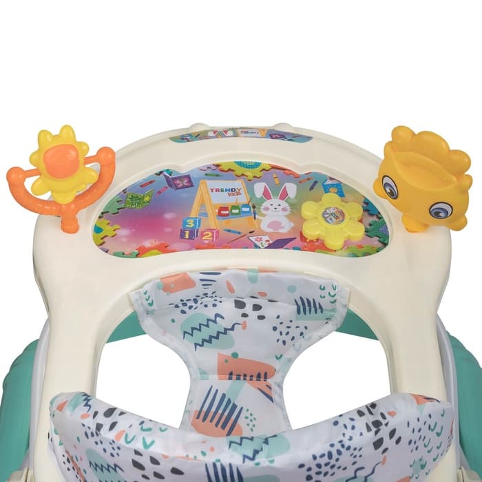 Ходунки «Солнышко», 7 колес, музыкальные игрушки, бирюзовый