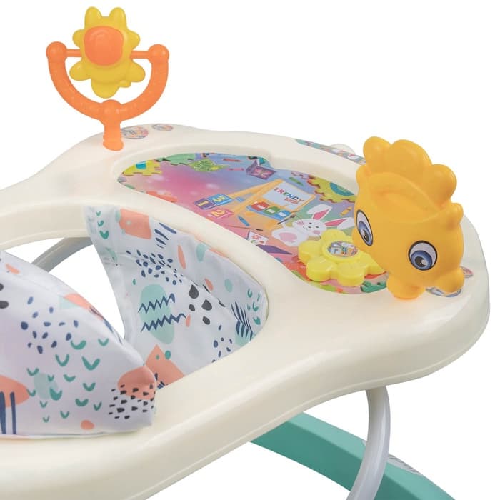 Ходунки «Солнышко», 7 колес, музыкальные игрушки, бирюзовый