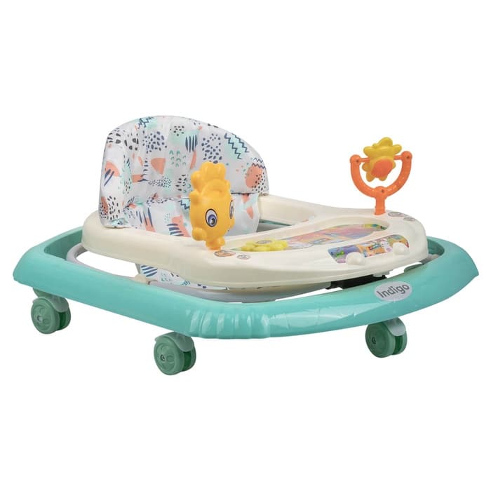 Ходунки «Солнышко», 7 колес, музыкальные игрушки, бирюзовый