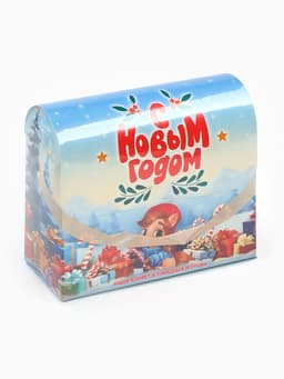 Сладкий детский новогодний подарок «С новым годом», конфеты + мягкая игрушка, 250 г