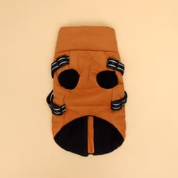 Куртка для собак со шлейкой, размер S (ДС 25, ОГ 35, ОШ 25 см), горчичная