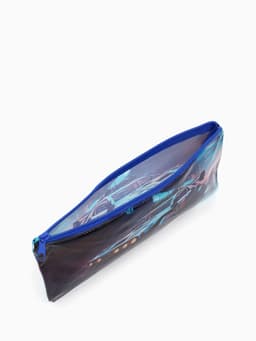 Косметичка-пенал на молнии, с изображением автомобиля, разноцветная