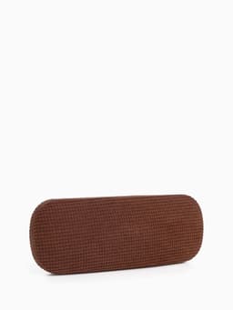 Футляр для очков на хлопушке, однотонный, размер 16×6×3.5 см, коричневый