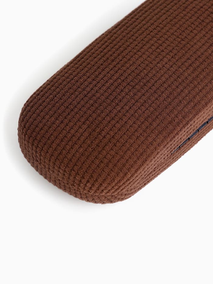 Футляр для очков на хлопушке, однотонный, размер 16×6×3.5 см, коричневый