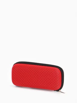 Футляр для очков на молнии, однотонный, размер 15×4×6.5 см, красный