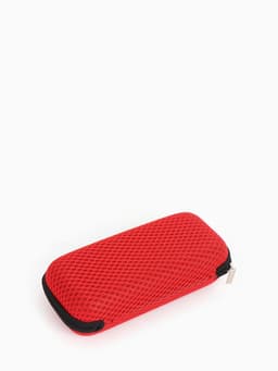 Футляр для очков на молнии, однотонный, размер 15×4×6.5 см, красный