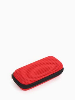 Футляр для очков на молнии, однотонный, размер 15×4×6.5 см, красный