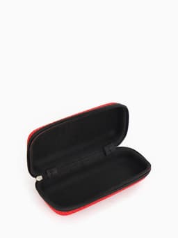 Футляр для очков на молнии, однотонный, размер 15×4×6.5 см, красный