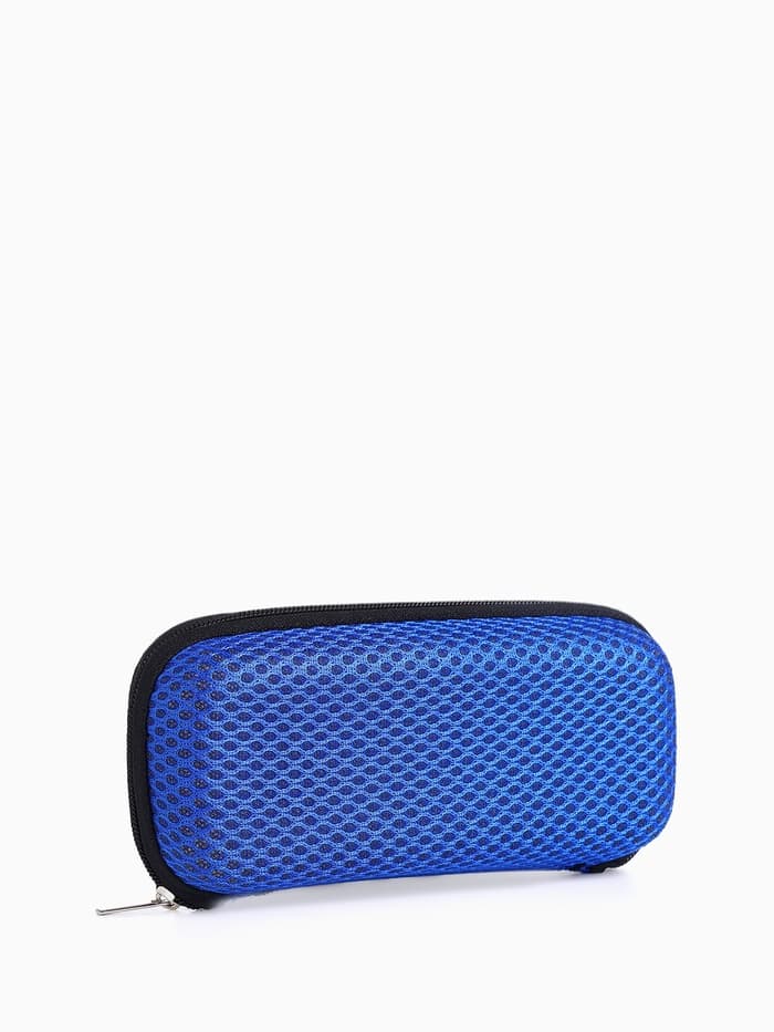 Футляр для очков на молнии, однотонный, размер 15×4×6.5 см, синий