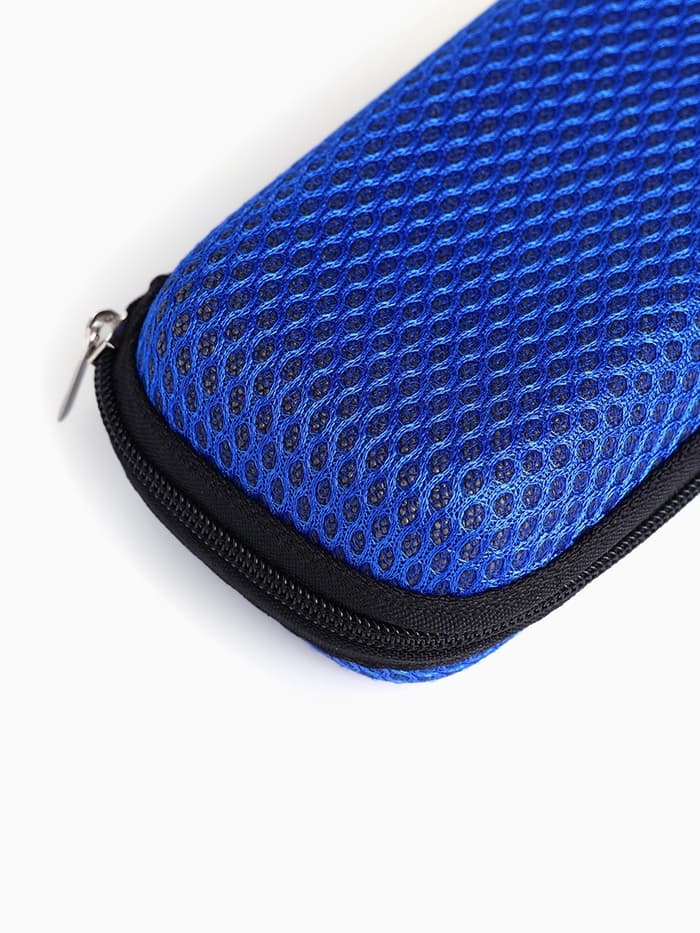 Футляр для очков на молнии, однотонный, размер 15×4×6.5 см, синий