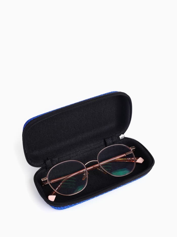 Футляр для очков на молнии, однотонный, размер 15×4×6.5 см, синий