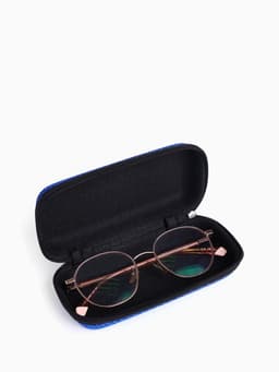 Футляр для очков на молнии, однотонный, размер 15×4×6.5 см, синий