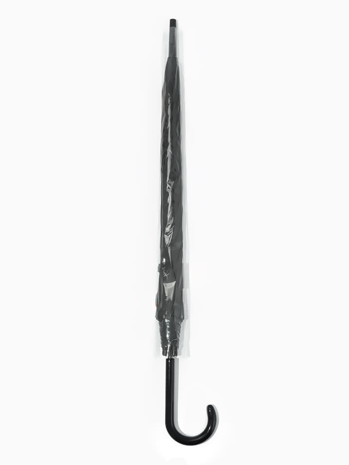 Зонт - трость полуавтоматический «Однотонный», 8 спиц, R=52/58 см, D=104 см, чёрный