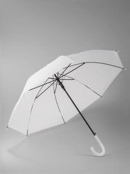 Зонт - трость полуавтоматический, 8 спиц, R=51/58 см, d=102 см, белый