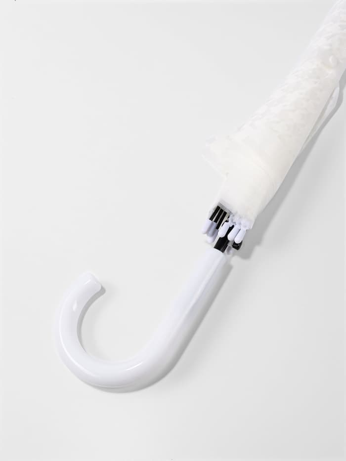 Зонт - трость полуавтоматический, 8 спиц, R=51/58 см, d=102 см, белый