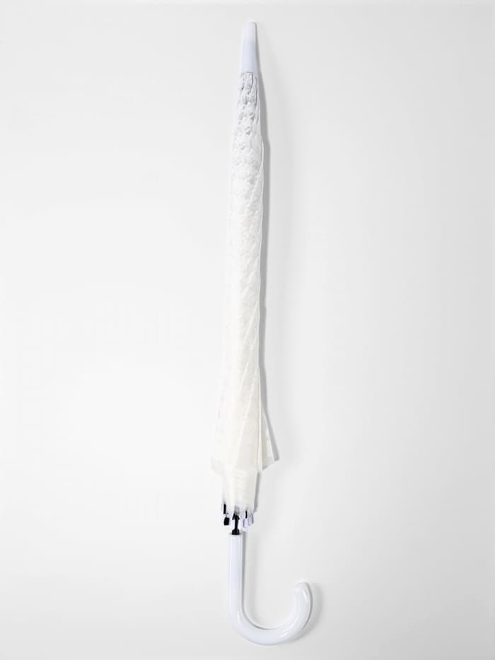 Зонт - трость полуавтоматический, 8 спиц, R=51/58 см, d=102 см, белый