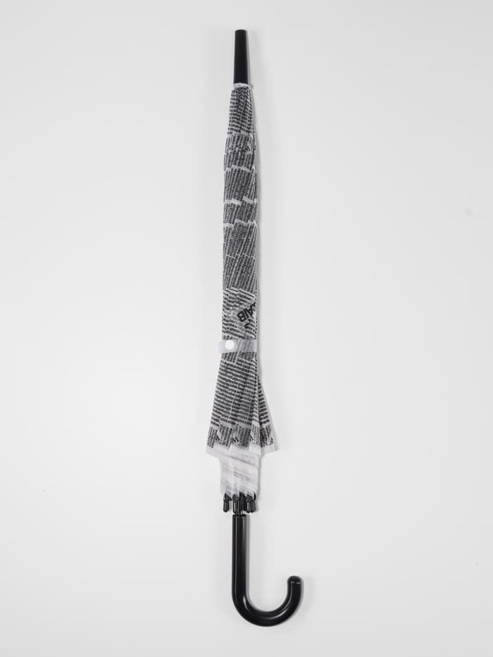 Зонт - трость полуавтоматический «Газета», 8 спиц, R=47/54 см, d=94 см, серый