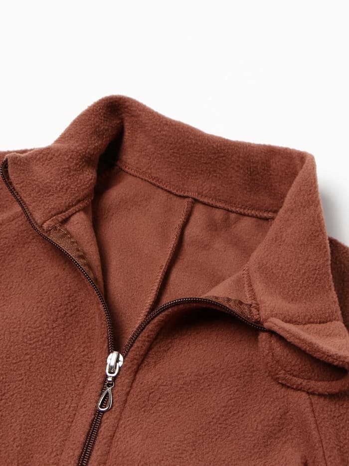 Комбинезон детский флисовый, коричневый, рост 104-110 см