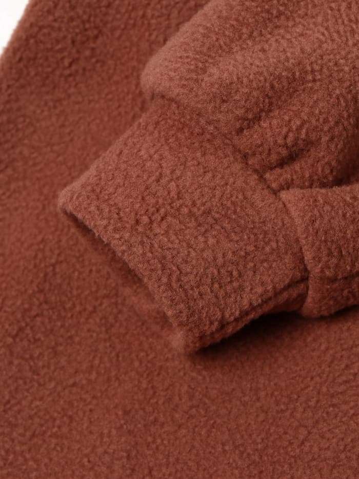 Комбинезон детский флисовый, коричневый, рост 104-110 см