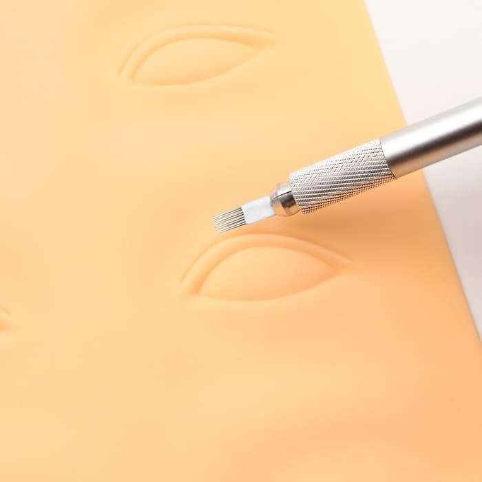 Ручка - манипула для тату и татуажа, 12×0.9 см, серебристая