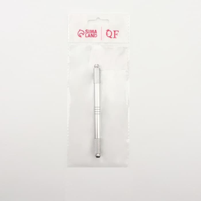 Ручка - манипула для тату и татуажа, 12×0.9 см, серебристая