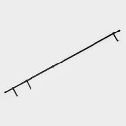 Карниз однорядный кованый, 160-300 см, телескопический, металл, чёрный