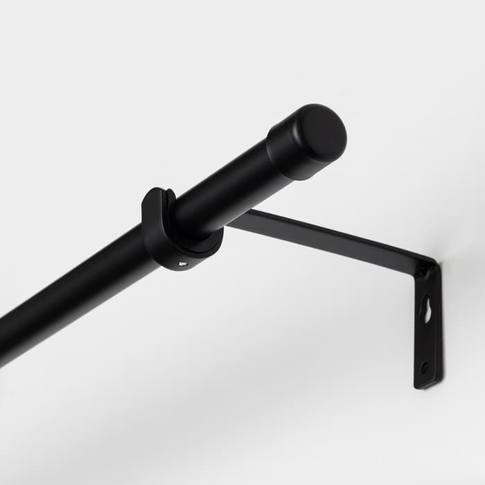 Карниз однорядный кованый, 160-300 см, телескопический, металл, чёрный