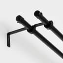 Карниз двухрядный кованый, 160-300 см, телескопический, металл, чёрный